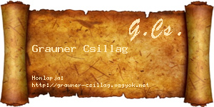 Grauner Csillag névjegykártya